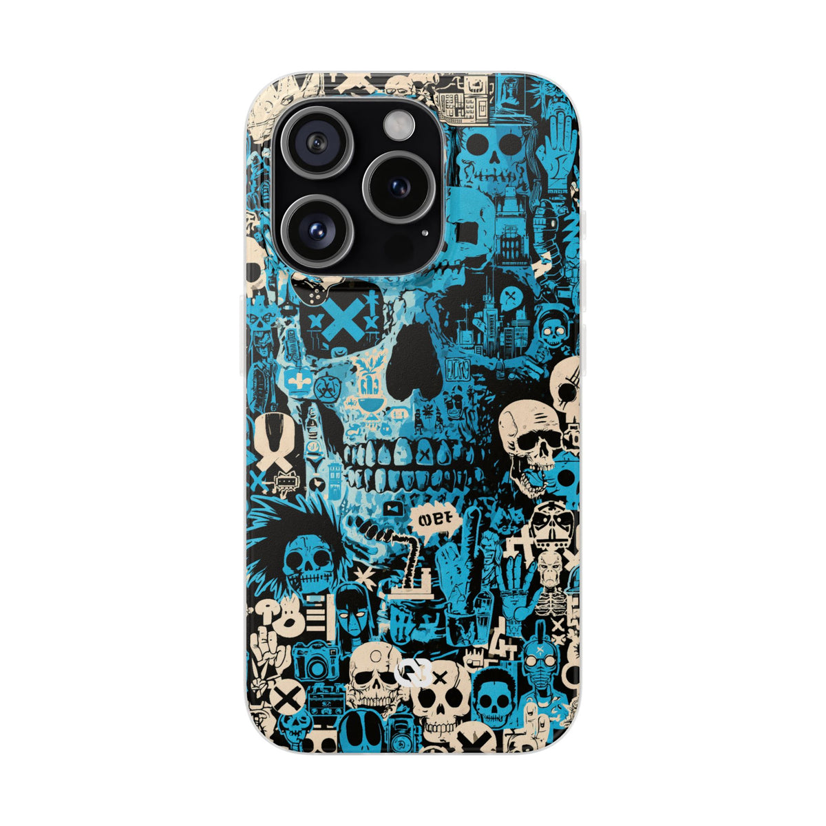 Electric Skull Graffiti · Lite Phone Case for iPhone ·  Blue