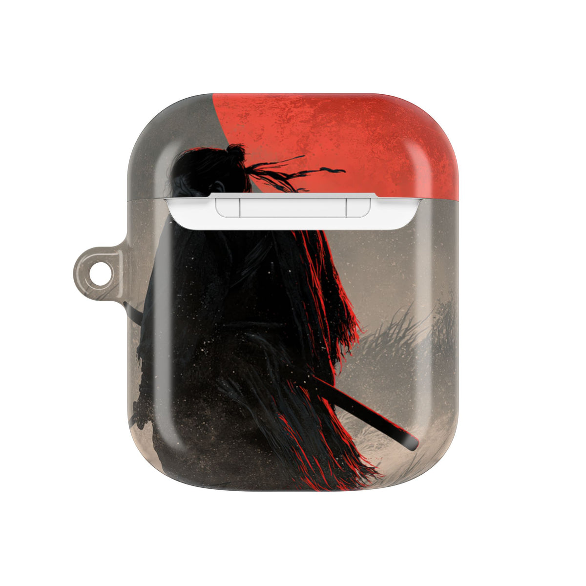 Crimson Moon Ronin · Hard Case for AirPods & AirPods Pro · Black
