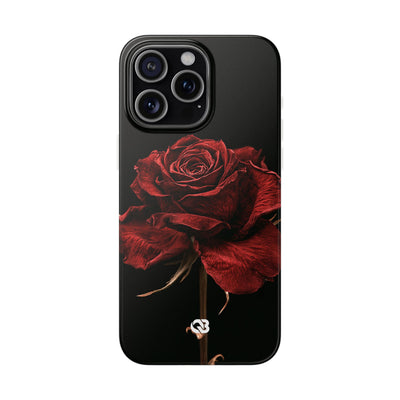 Crimson Noir Rose · Lite Phone Case for iPhone ·  Black