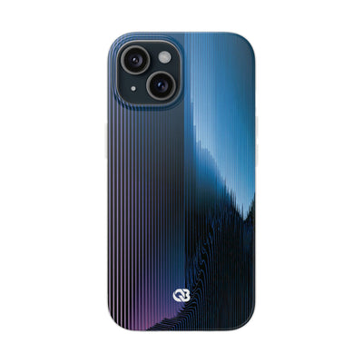 Blue Lite Phone Case for iPhone - Indigo Distortion Wave