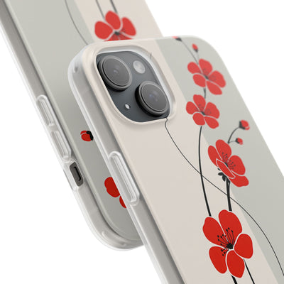 Red Lite Phone Case for iPhone - Crimson Plum Ink