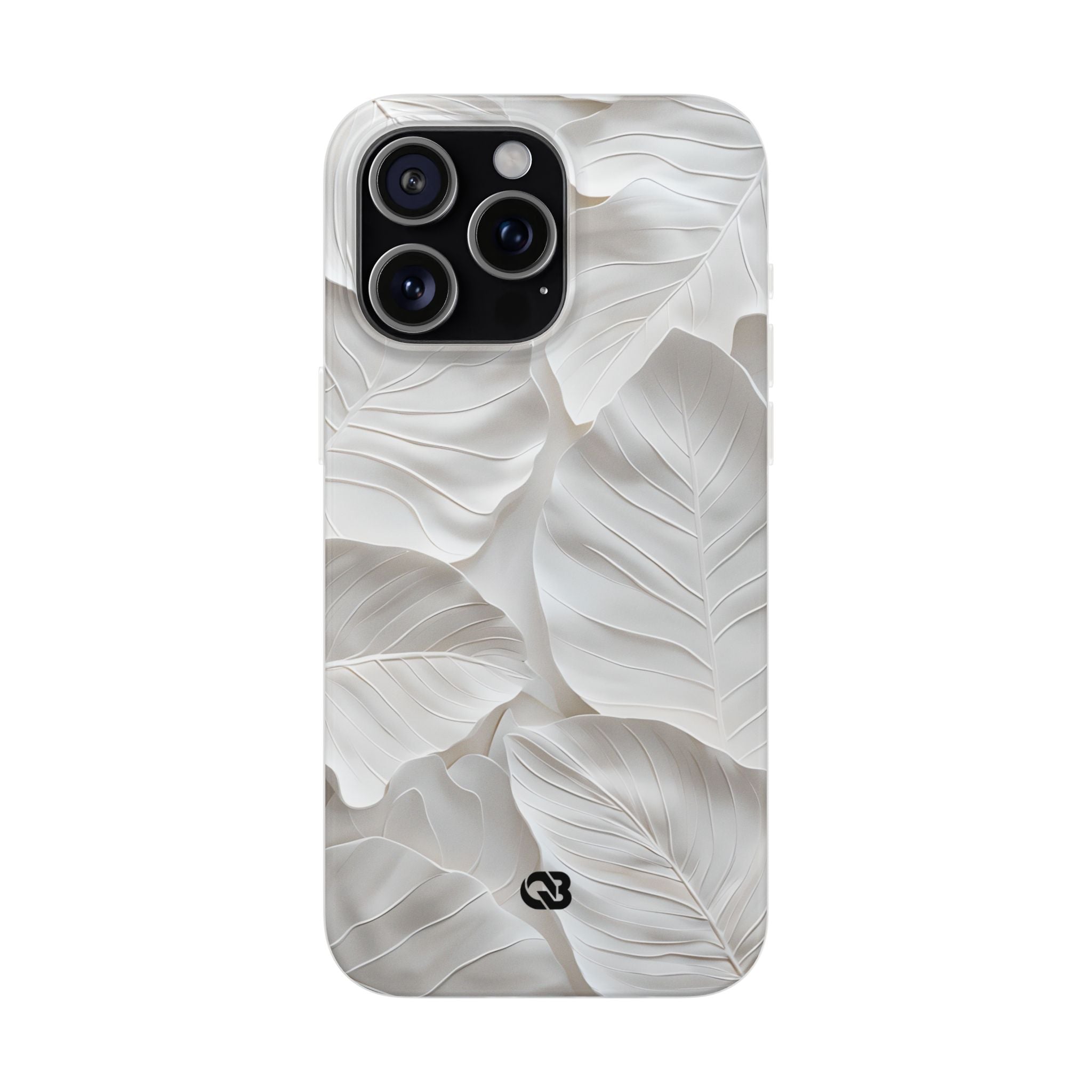 Sculpted Ivory Leaves · Soft Phone Case for iPhone