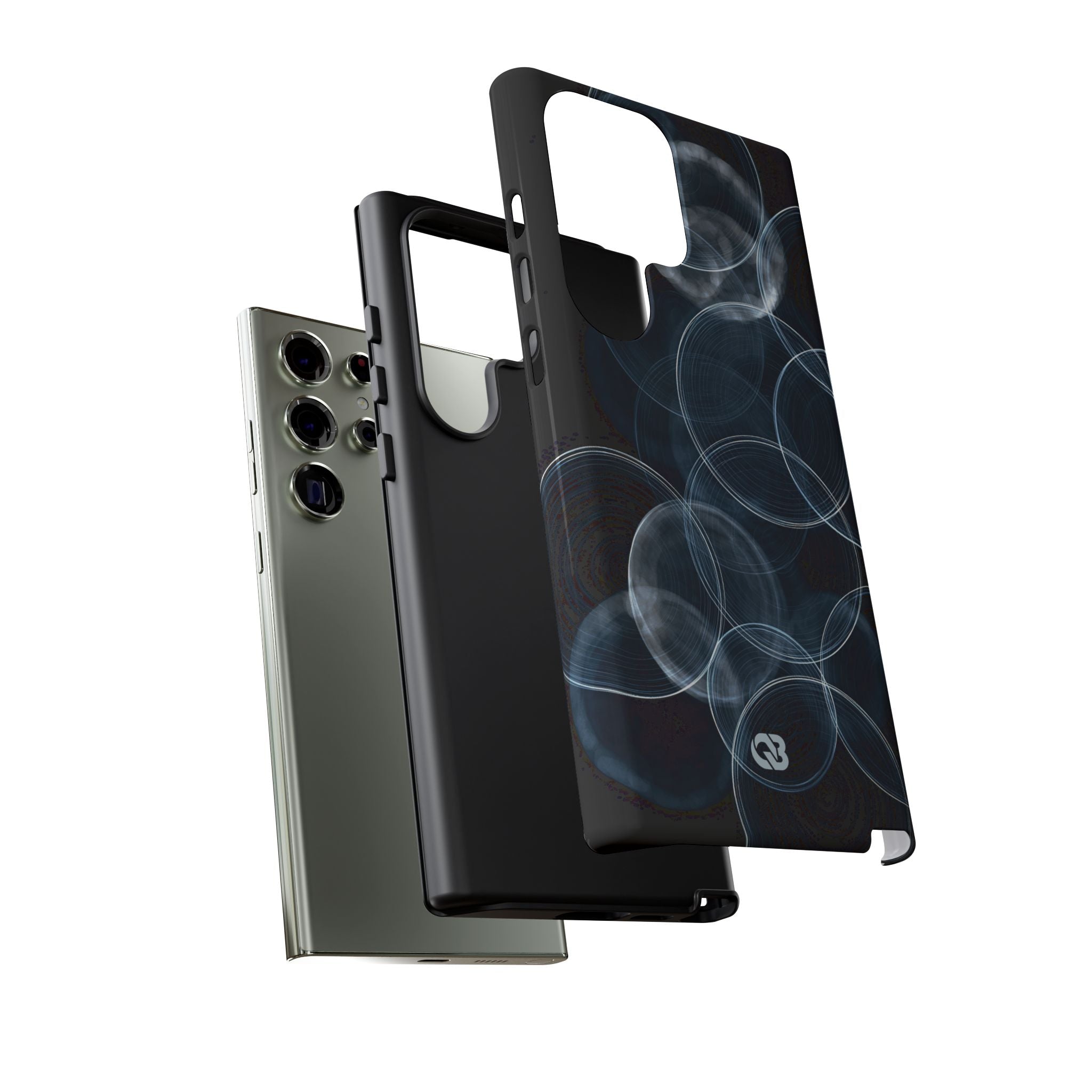 Blue Tough Phone Case for Samsung - Cyan Pulse Ripple