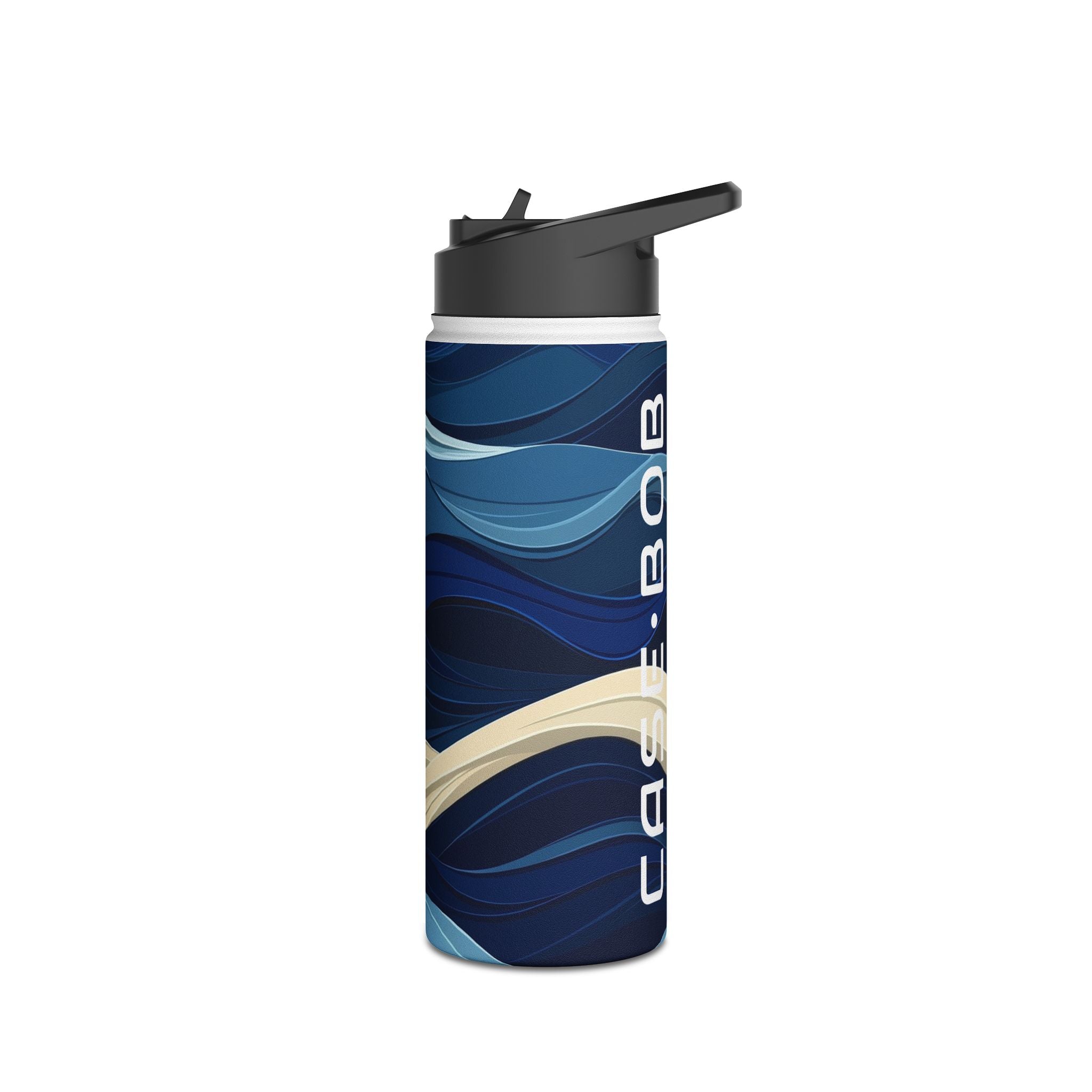 Blue Wave Flow - Stainless Steel Water Bottle