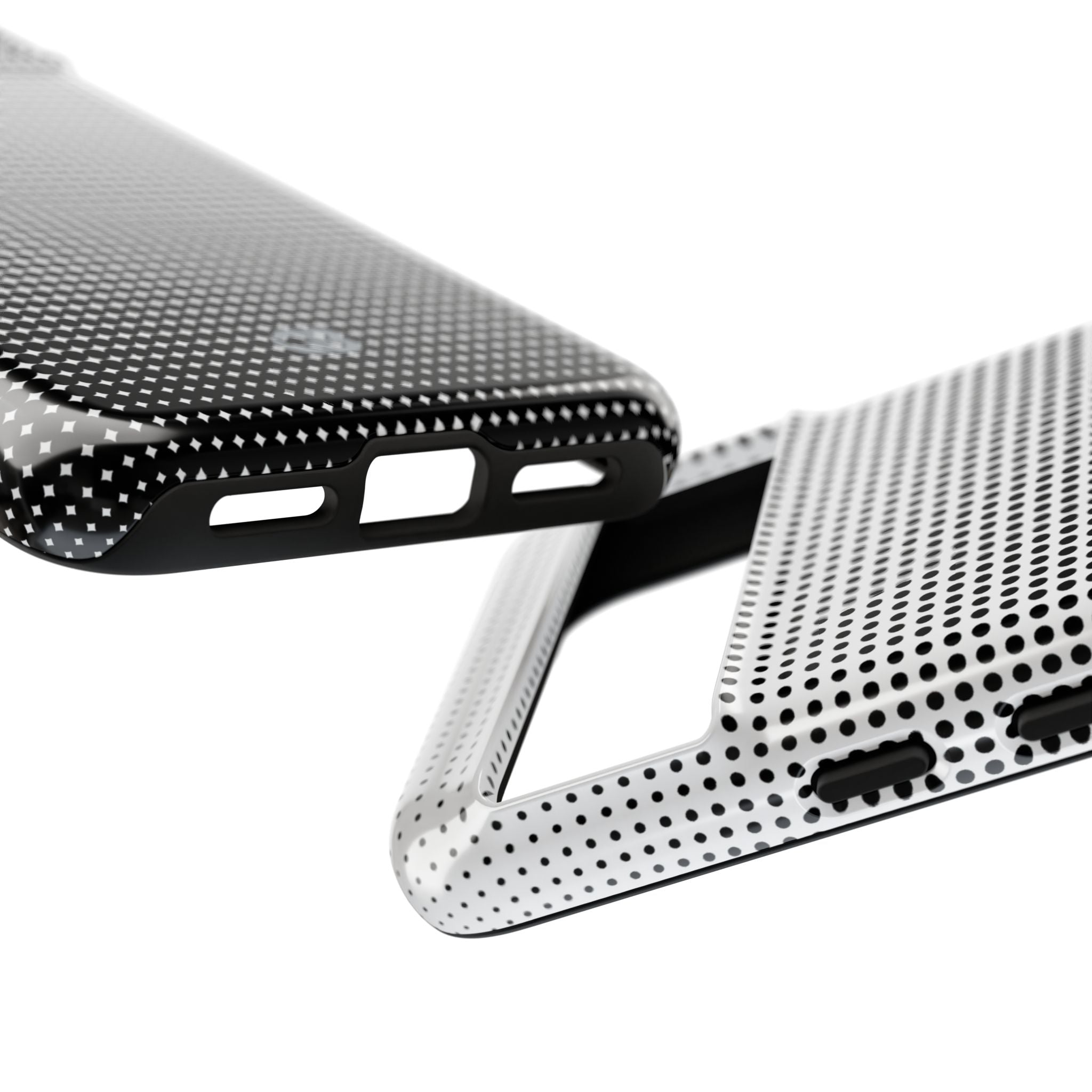 Black Tough Phone Case for Google Pixel - Obsidian Halftone Flux