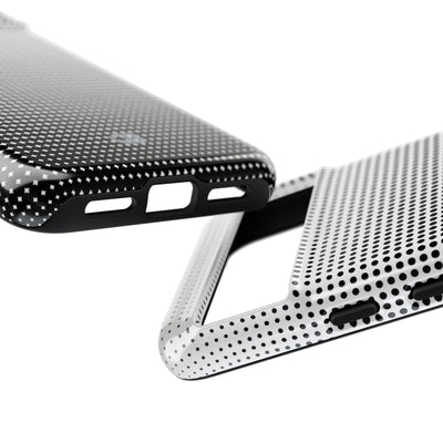 Black Tough Phone Case for Google Pixel - Obsidian Halftone Flux