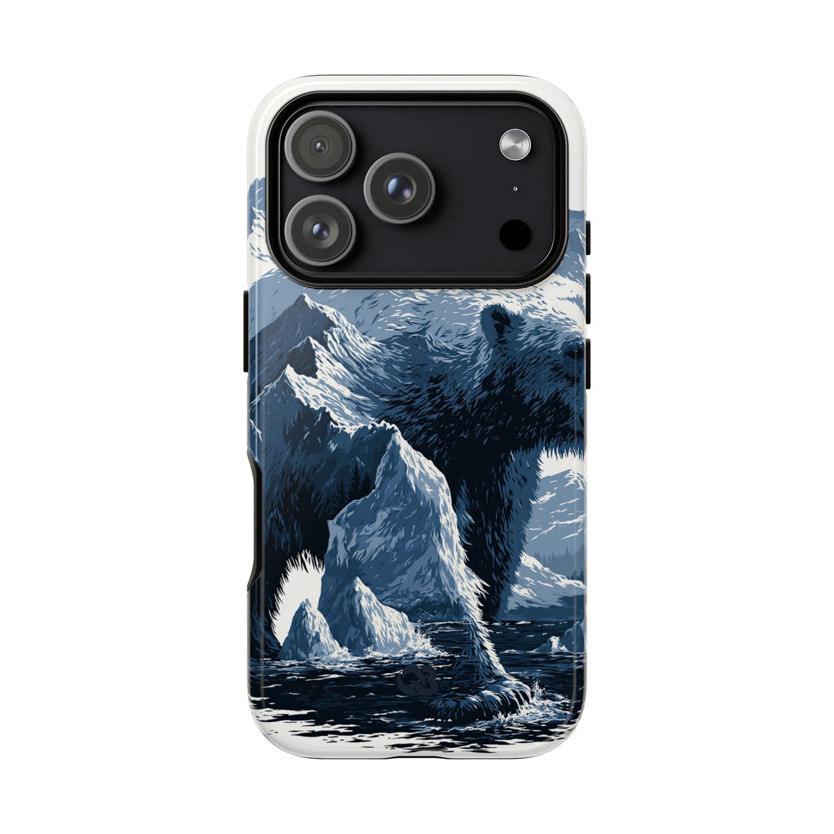 Fjord Summit Bear · Tough Phone Case for iPhone · Blue