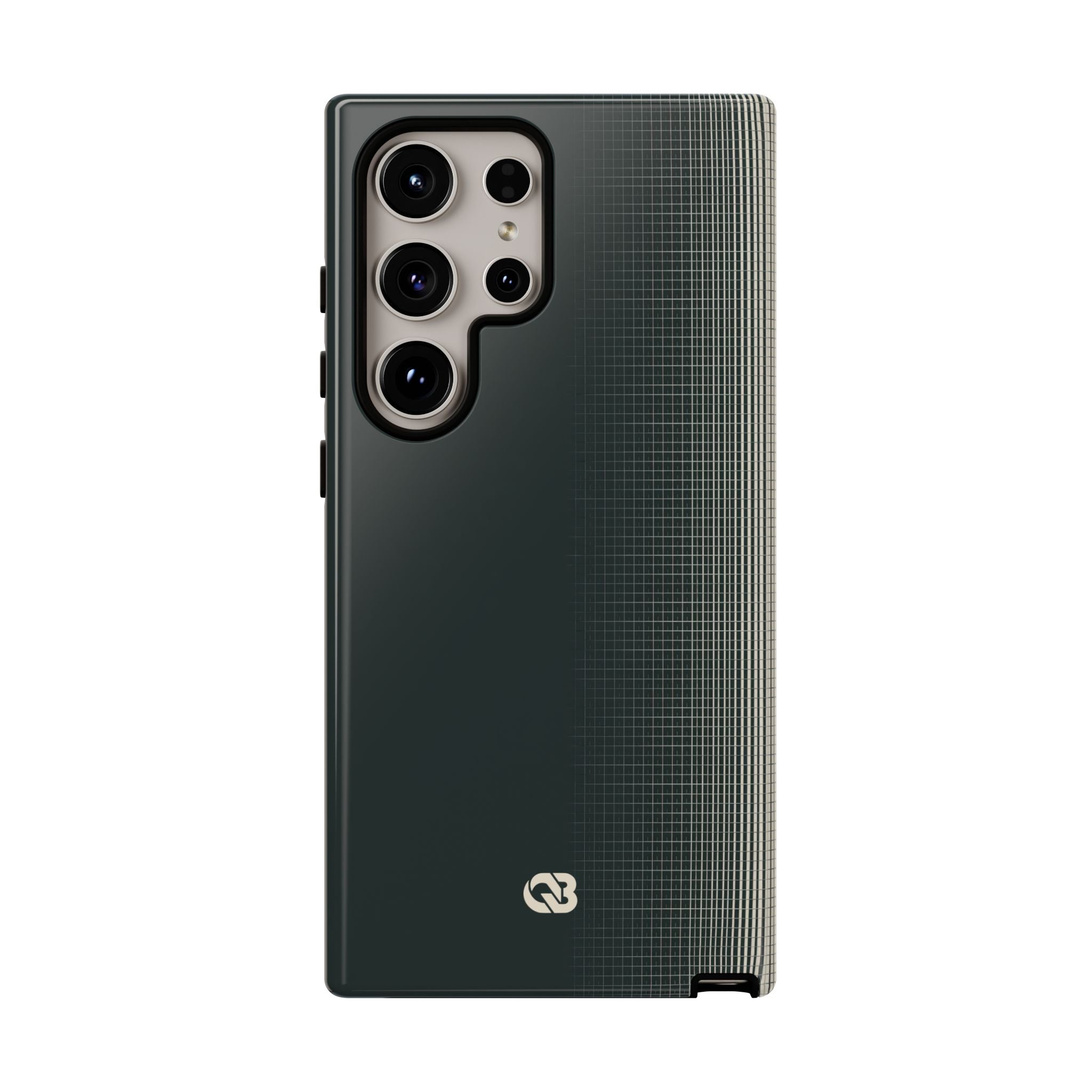 Grey Tough Phone Case for Samsung - Charcoal Tech Grid