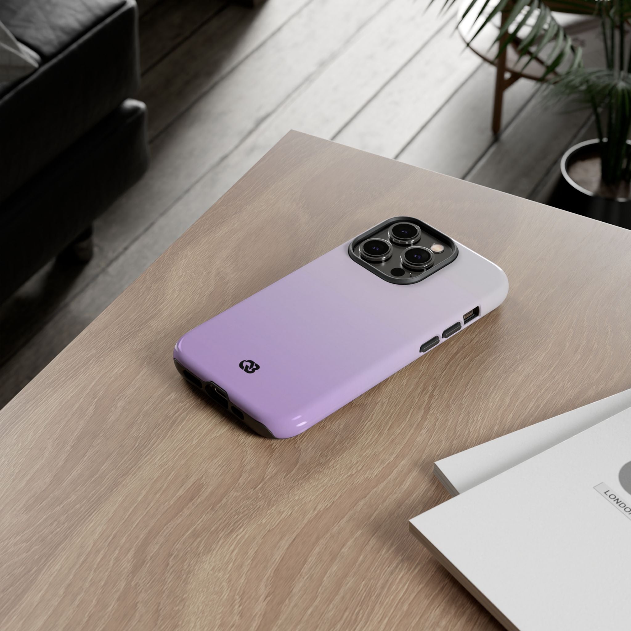 Purple Tough Phone Case for iPhone - Frosted Lavender Fade