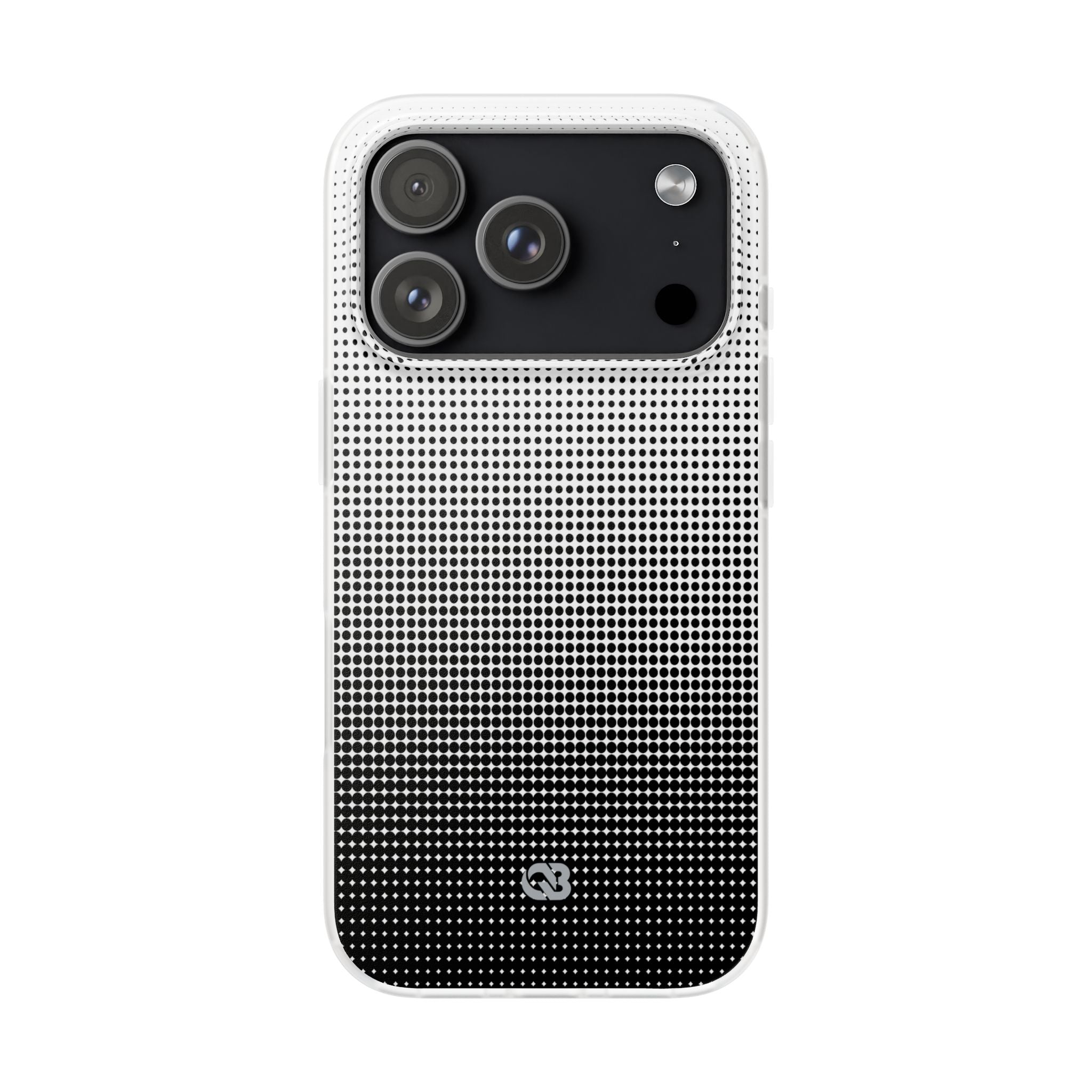 Black Lite Phone Case for iPhone - Obsidian Halftone Flux