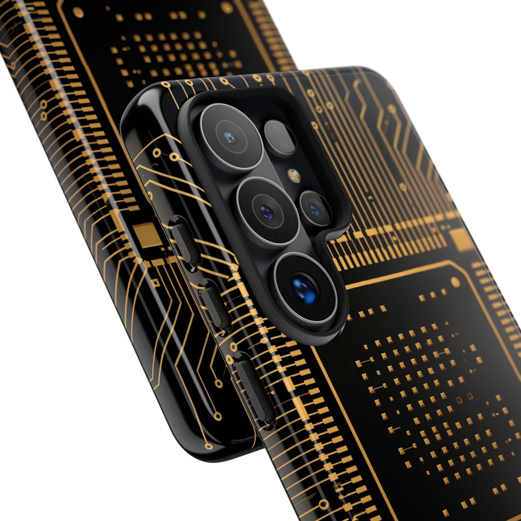 Gold Tough Phone Case for Samsung - Cyber Gold Processor