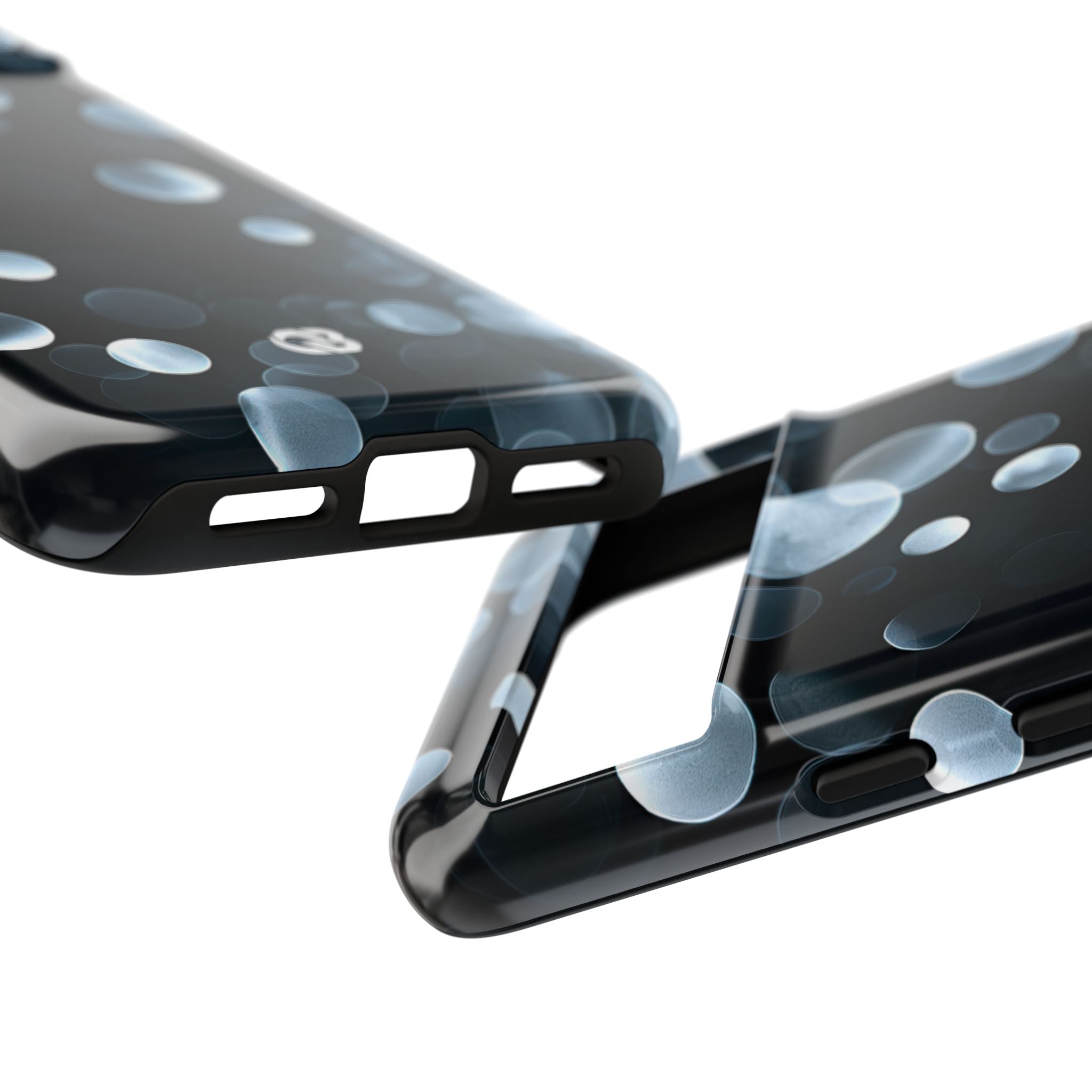 Black Tough Phone Case for Google Pixel - Silver Orbit Glow