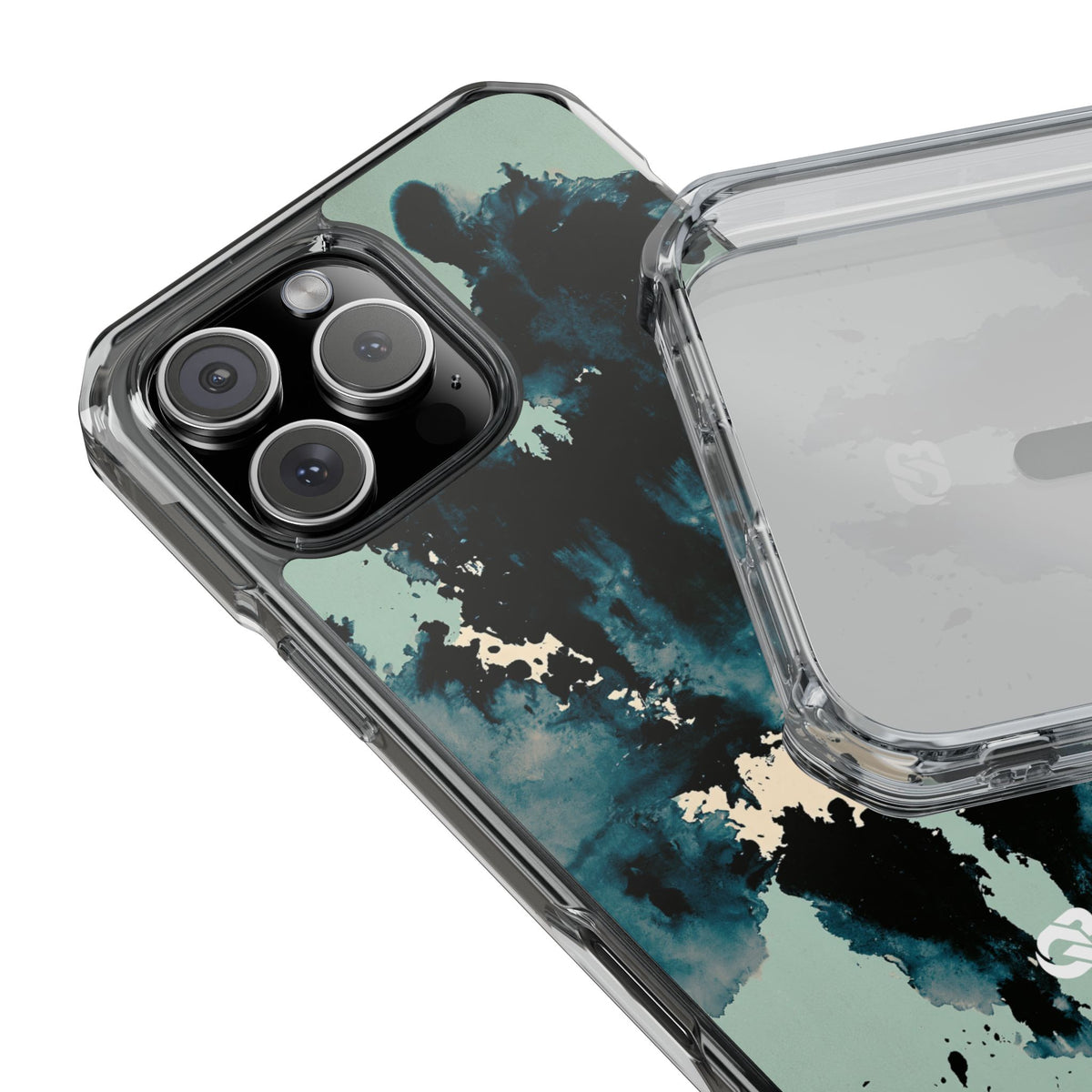 Rorschach Ink Void · Clear Impact Magnetic Phone Case for iPhone ·  Black