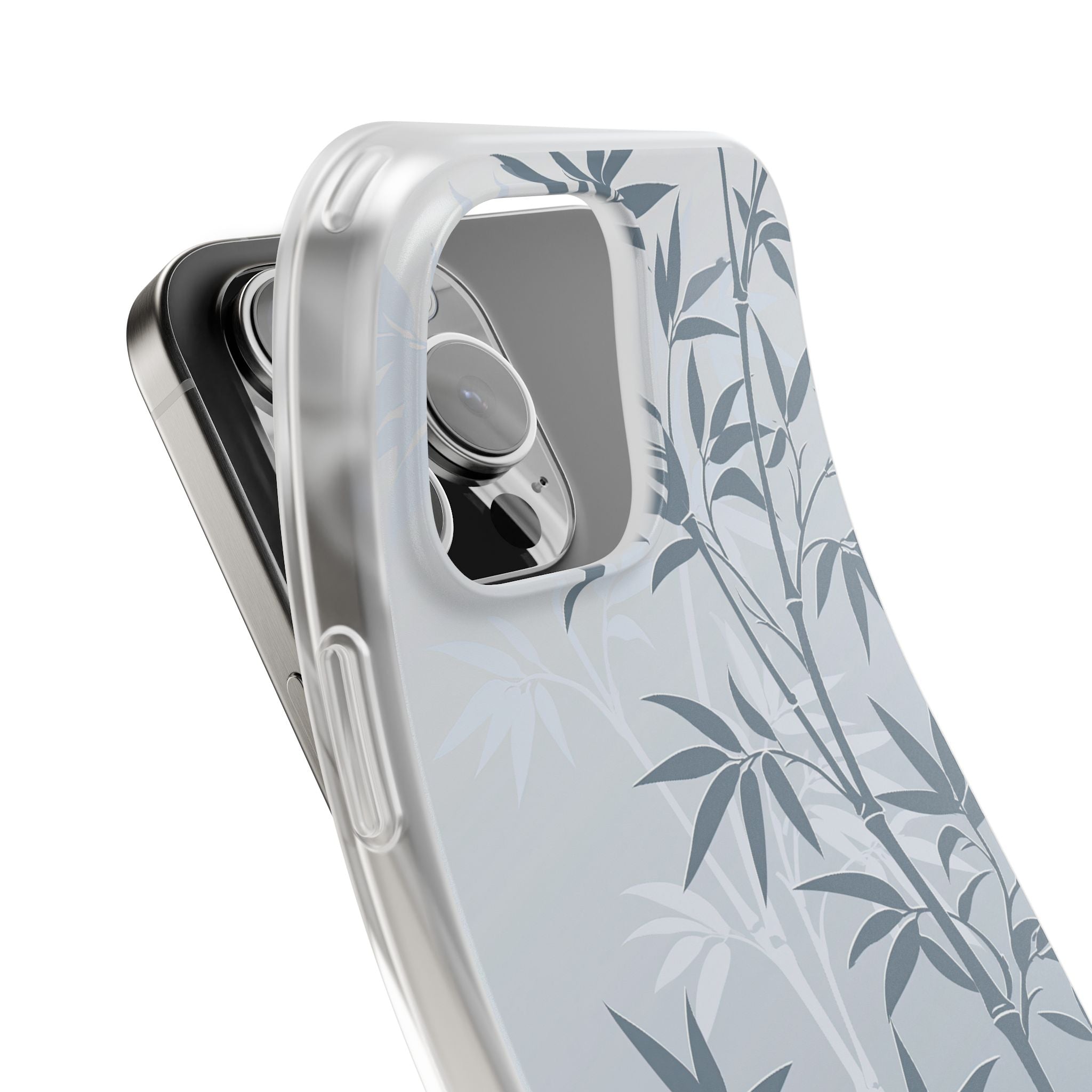 Blue Lite Phone Case for iPhone - Slate Bamboo Shadow