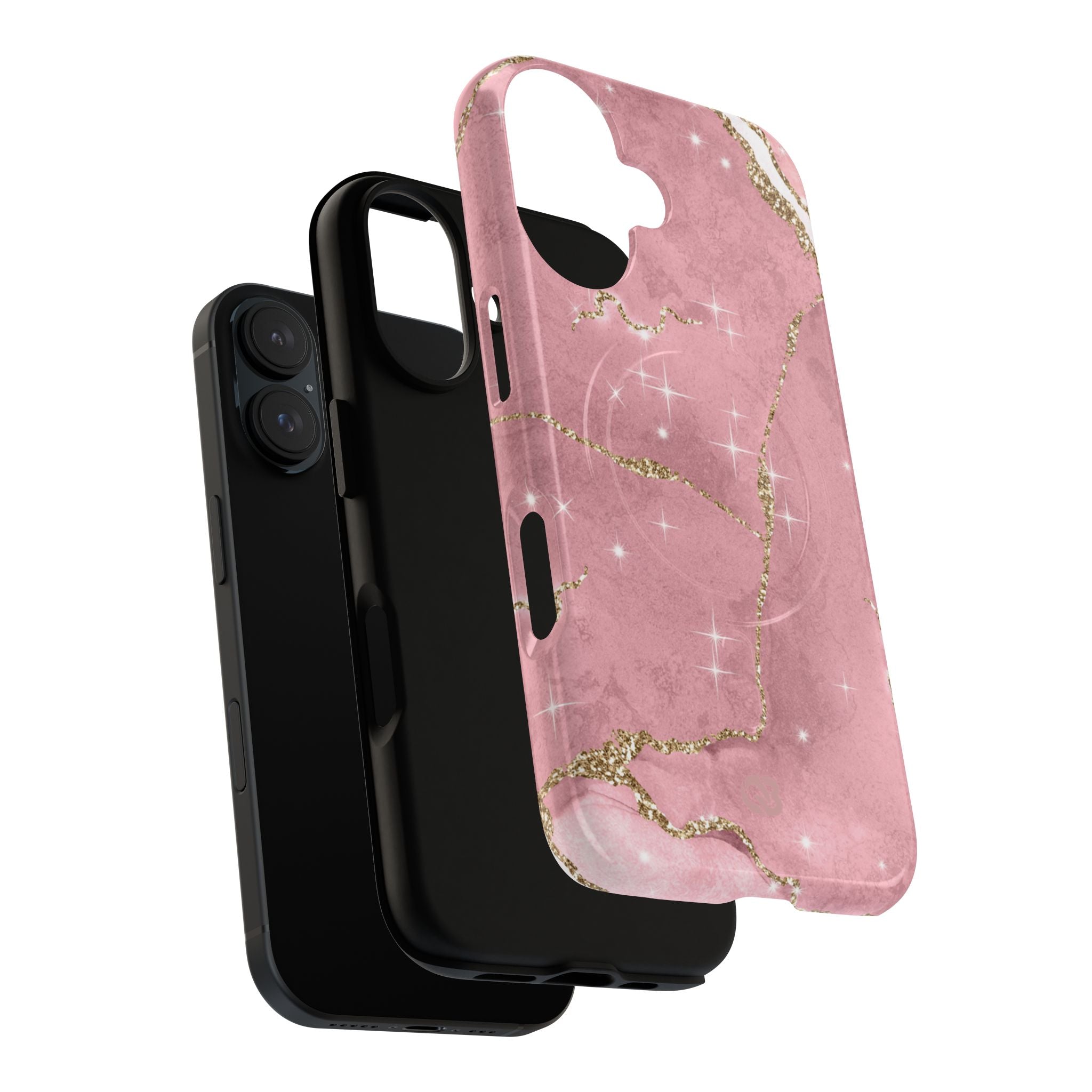 Rose Sparkle Marble · Tough+ Coque de téléphone pour iPhone · Magsafe
