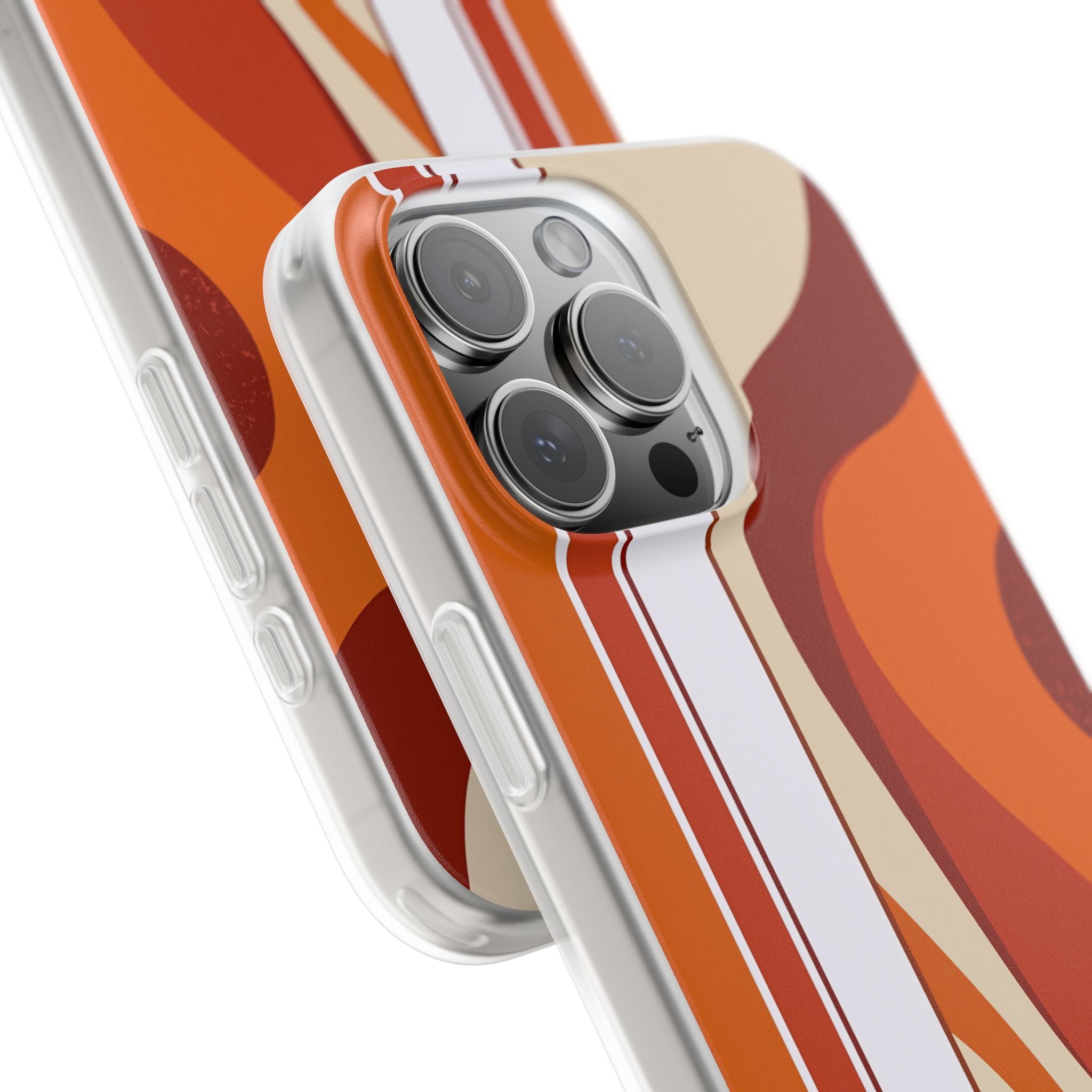 Orange Lite Phone Case for iPhone - Terracotta Metro Line