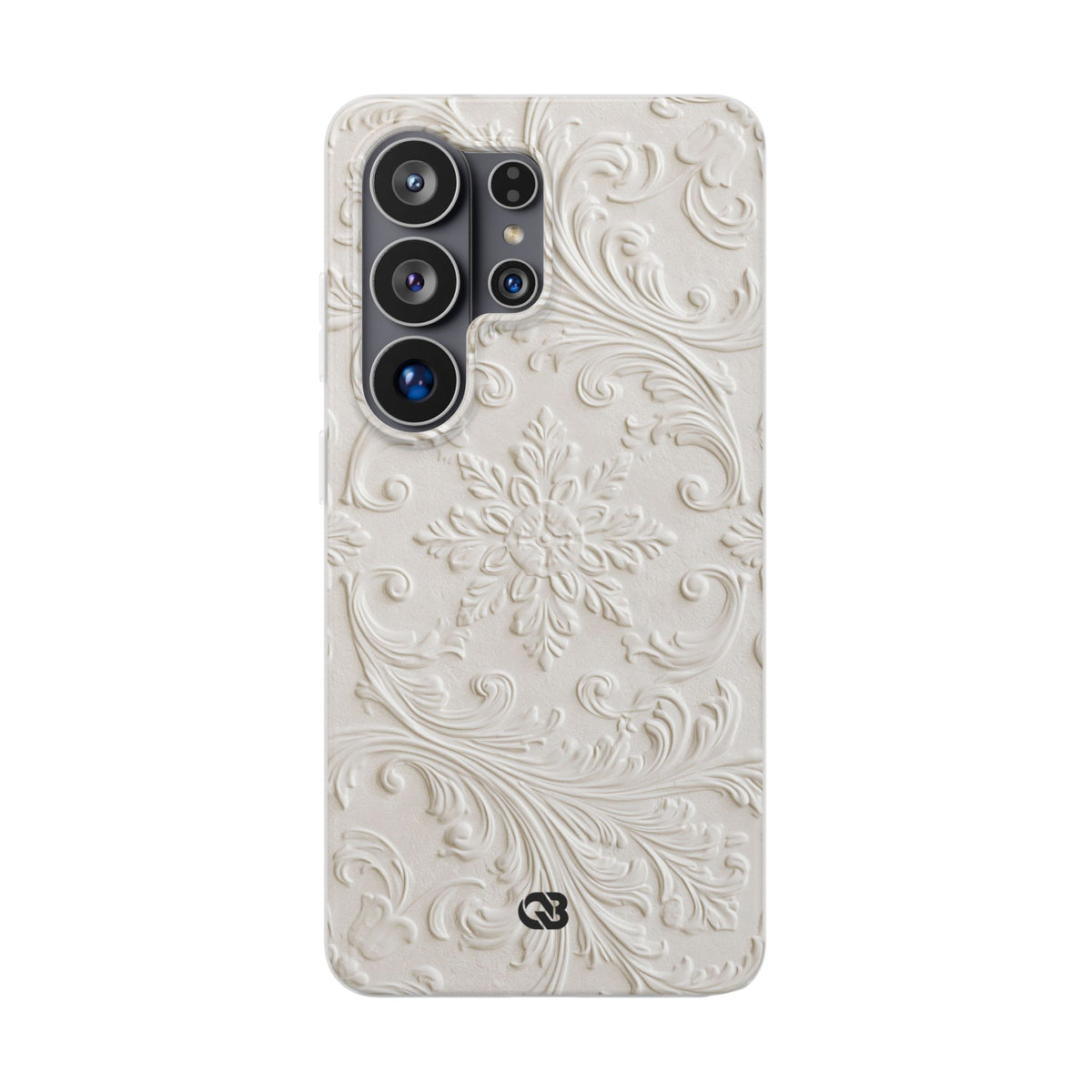 Ivory Baroque Relief · Lite Phone Case for Samsung · White