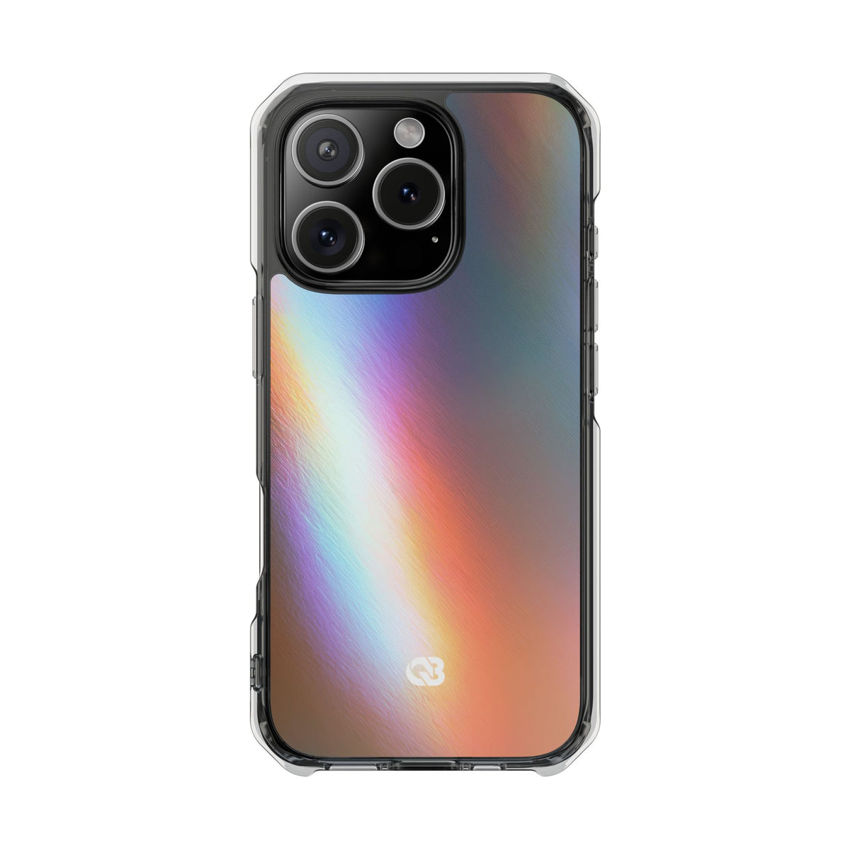 Prismatic Ray · Clear Impact Magnetic Phone Case for iPhone · Blue