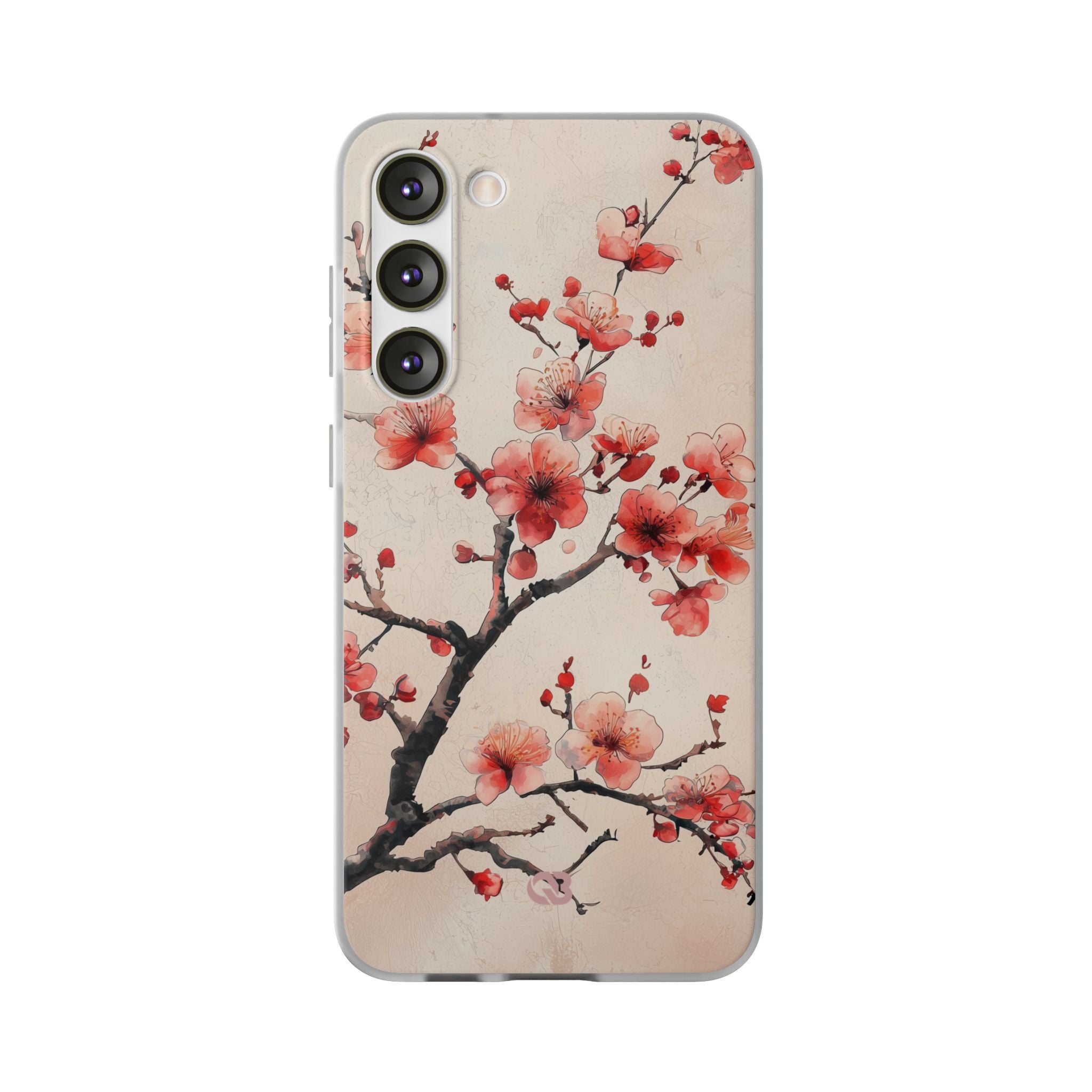 Crimson Silk Flora · Soft Phone Case for Samsung