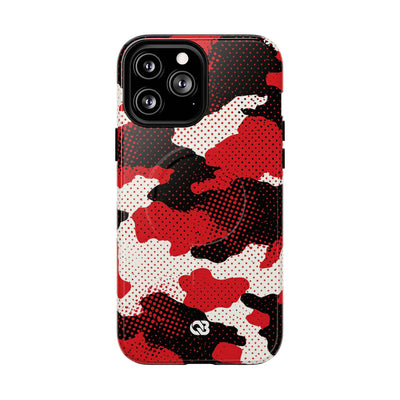 Crimson Halftone Camo · Tough 2.0 Magnetic Phone Case for iPhone · Red