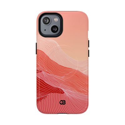 Red Tough 2.0 Magsafe Phone Case for iPhone - Crimson Ridge Contour