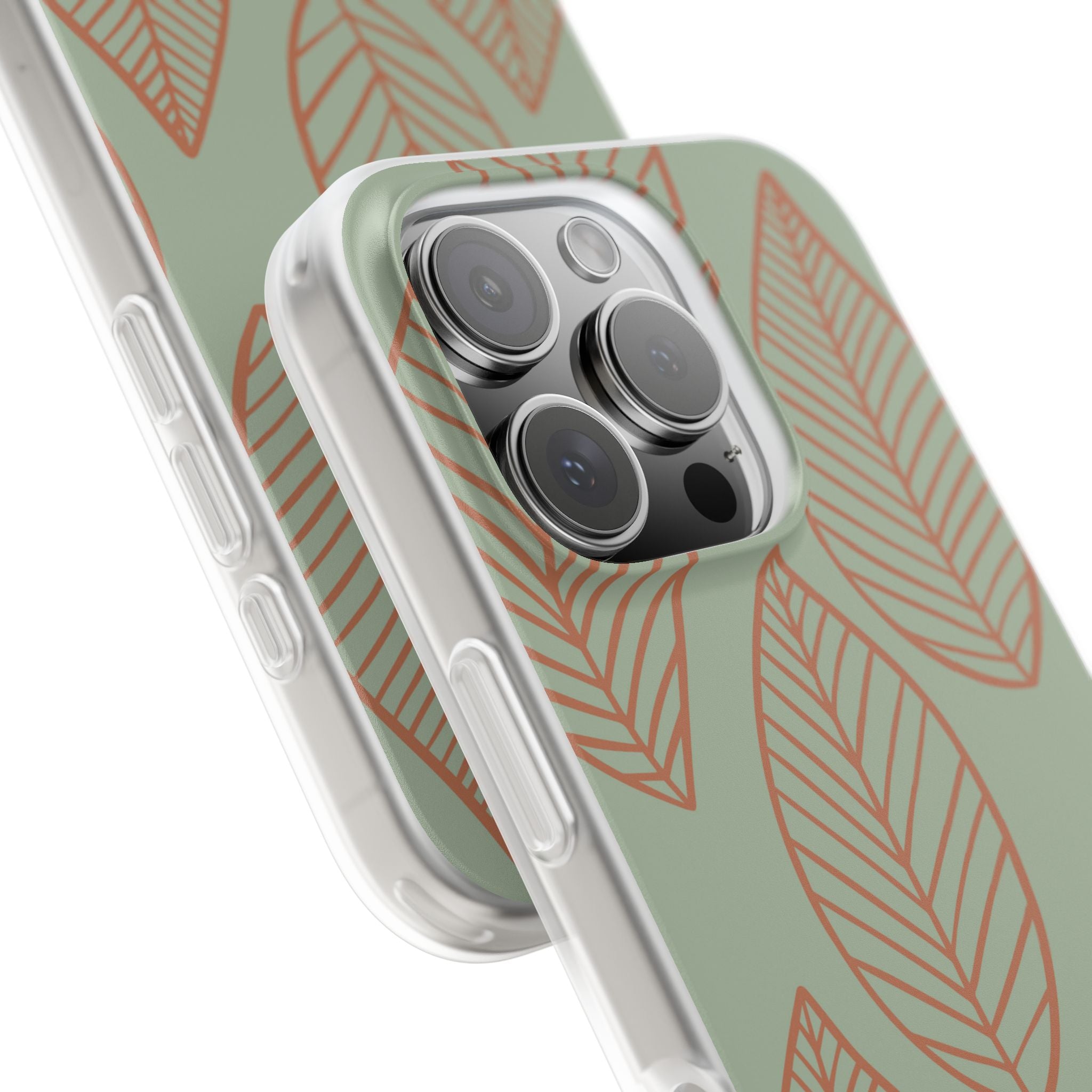 Sage Earth Leaves · Soft Phone Case for iPhone