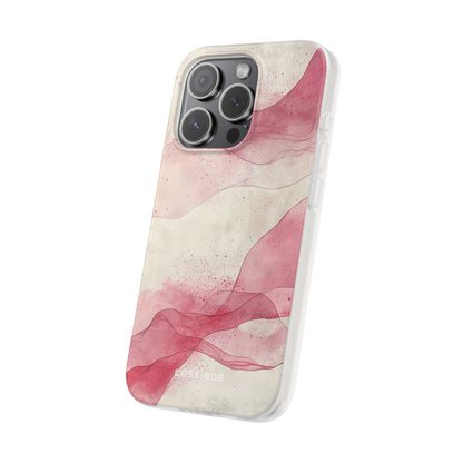 Crimson Waves iPhone 15 Pro Case - Soft
