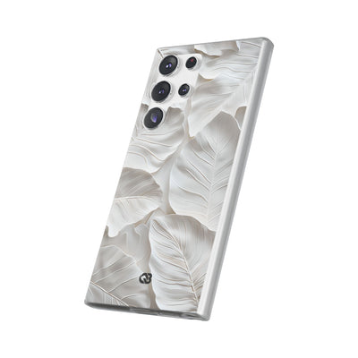 Sculpted Ivory Leaves · Soft Handyhülle für Samsung