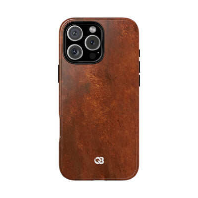 Orange Tough Phone Case for iPhone - Oxidized Iron Crust