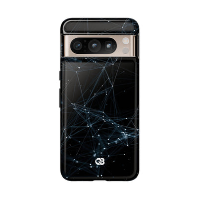 Black Tough Phone Case for Google Pixel - Arctic Neural Mesh