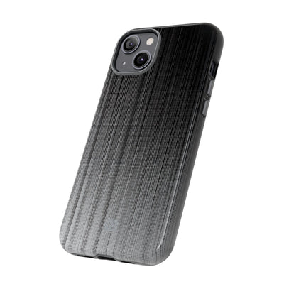 Grey Tough Phone Case for iPhone - Static Vertical Dither