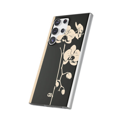 Black Lite Phone Case for Samsung - Obsidian Bone Orchid