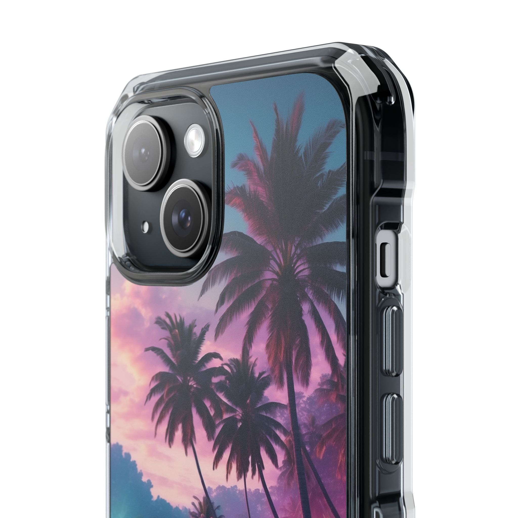Neon Shore Palms · Impact etui na telefon dla iPhone · Magsafe