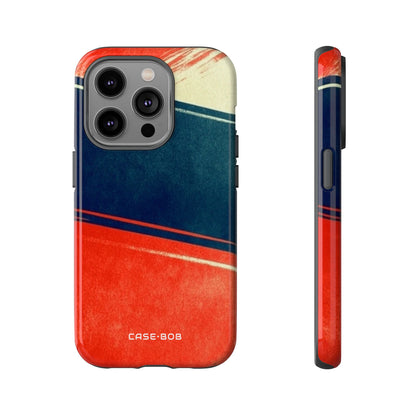 Blau diagonale Bewegung iPhone 14 Pro Case - Tough