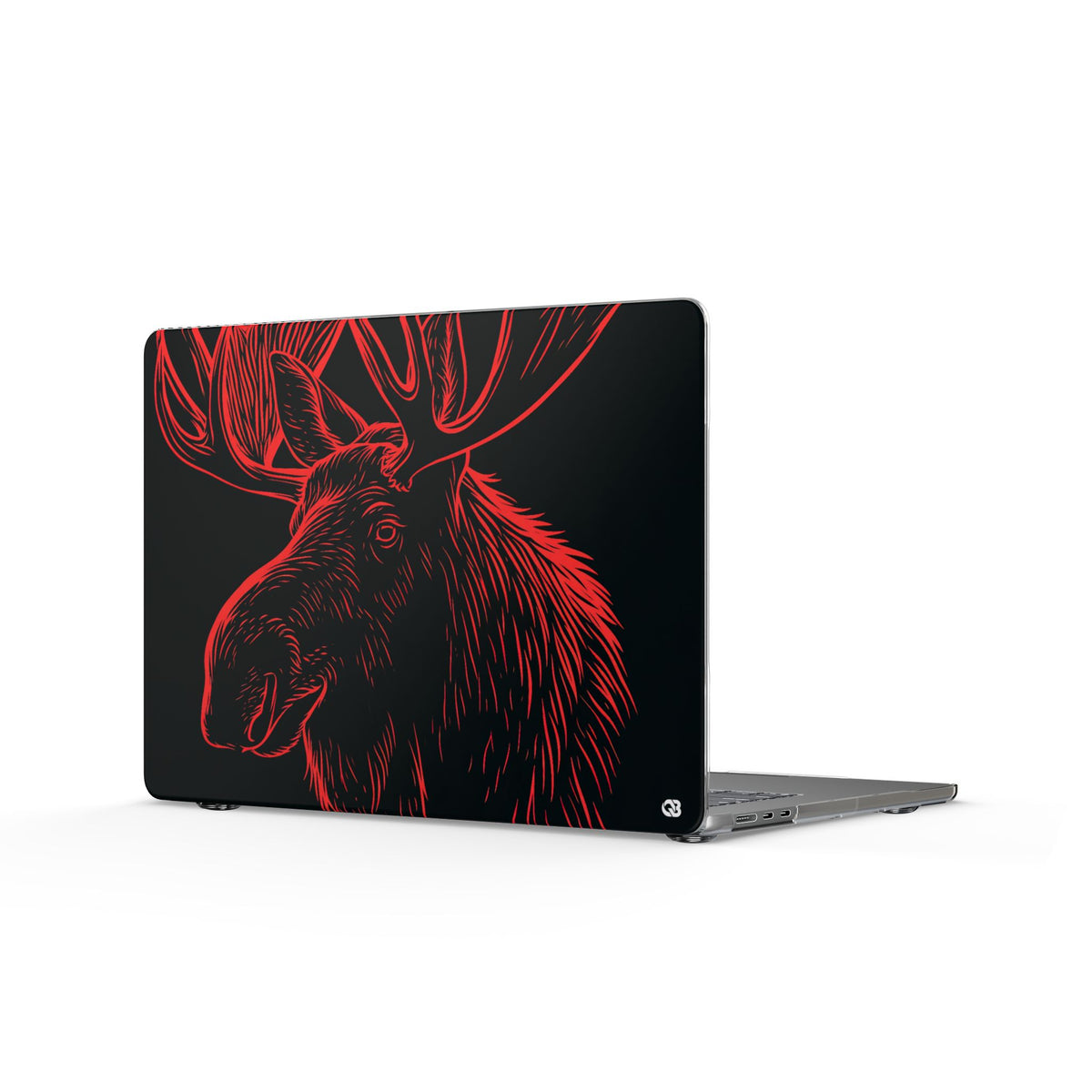 Nordic Elk · Clear Hard Case for MacBook · Black