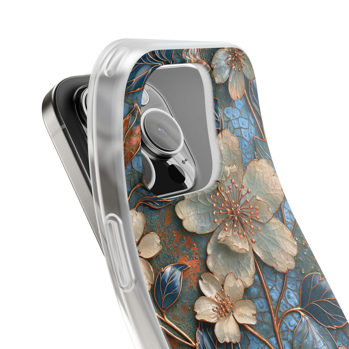 Gilded Blossom Reverie · Lite Phone Case for iPhone ·  Teal