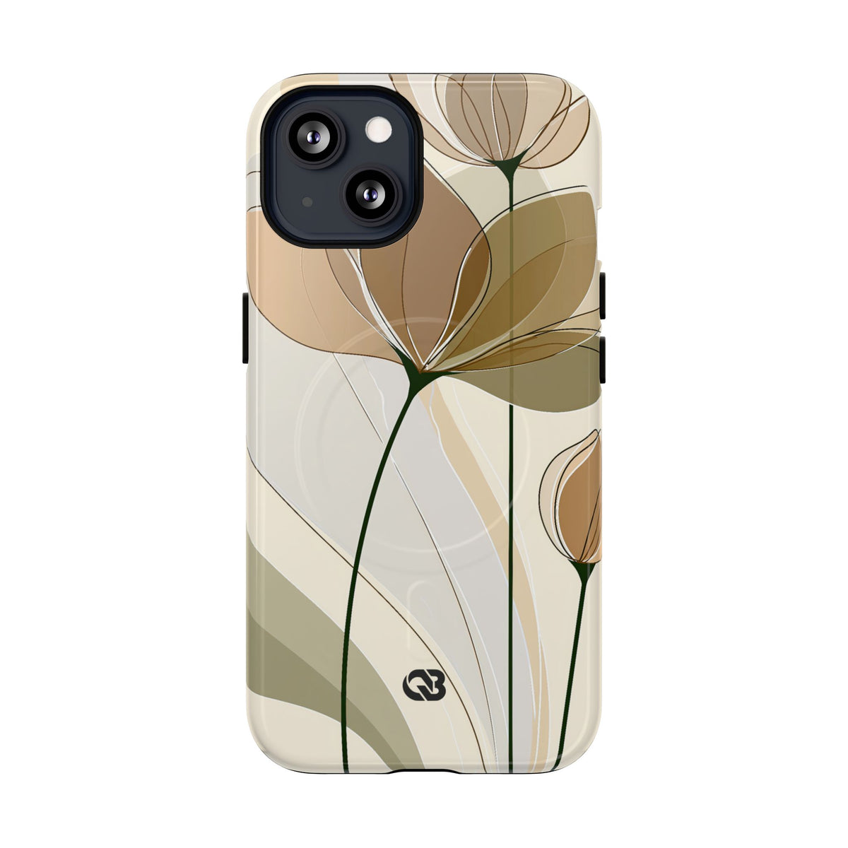 Translucent Petal Contour · Tough 2.0 Magnetic Phone Case for iPhone · Beige