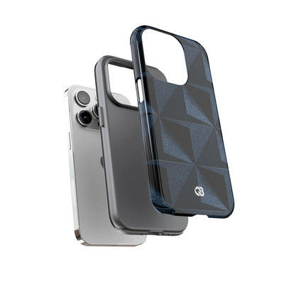 Blue Tough Phone Case for iPhone - Indigo Basalt Facets