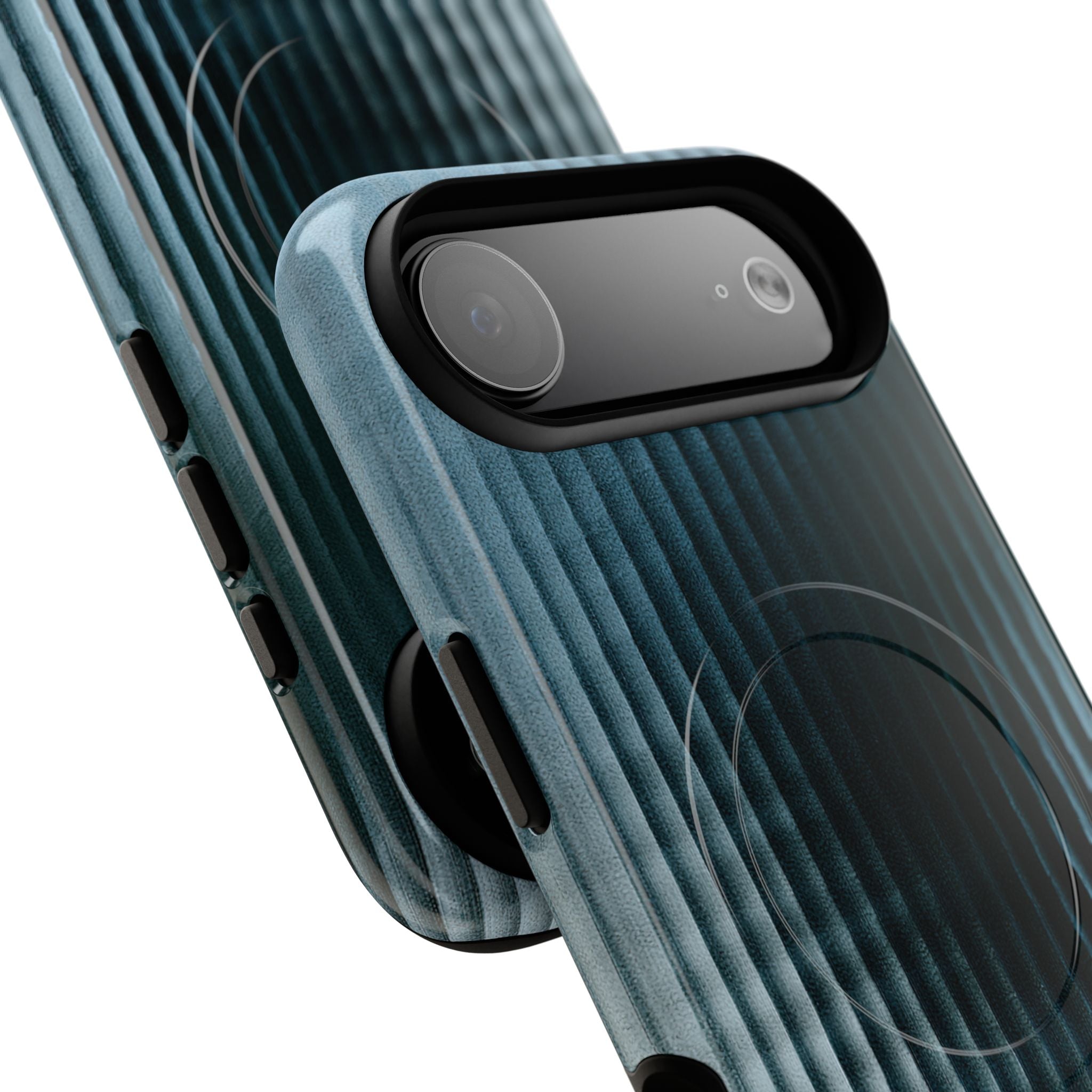 Blue Tough 2.0 Magsafe Phone Case for iPhone - Glacial Reeded Glass