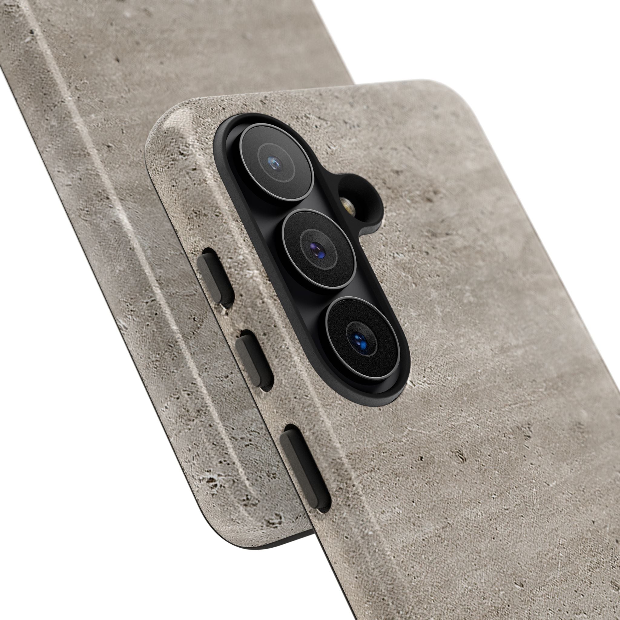 Grey Tough Phone Case for Samsung - Brutalist Stone Grit