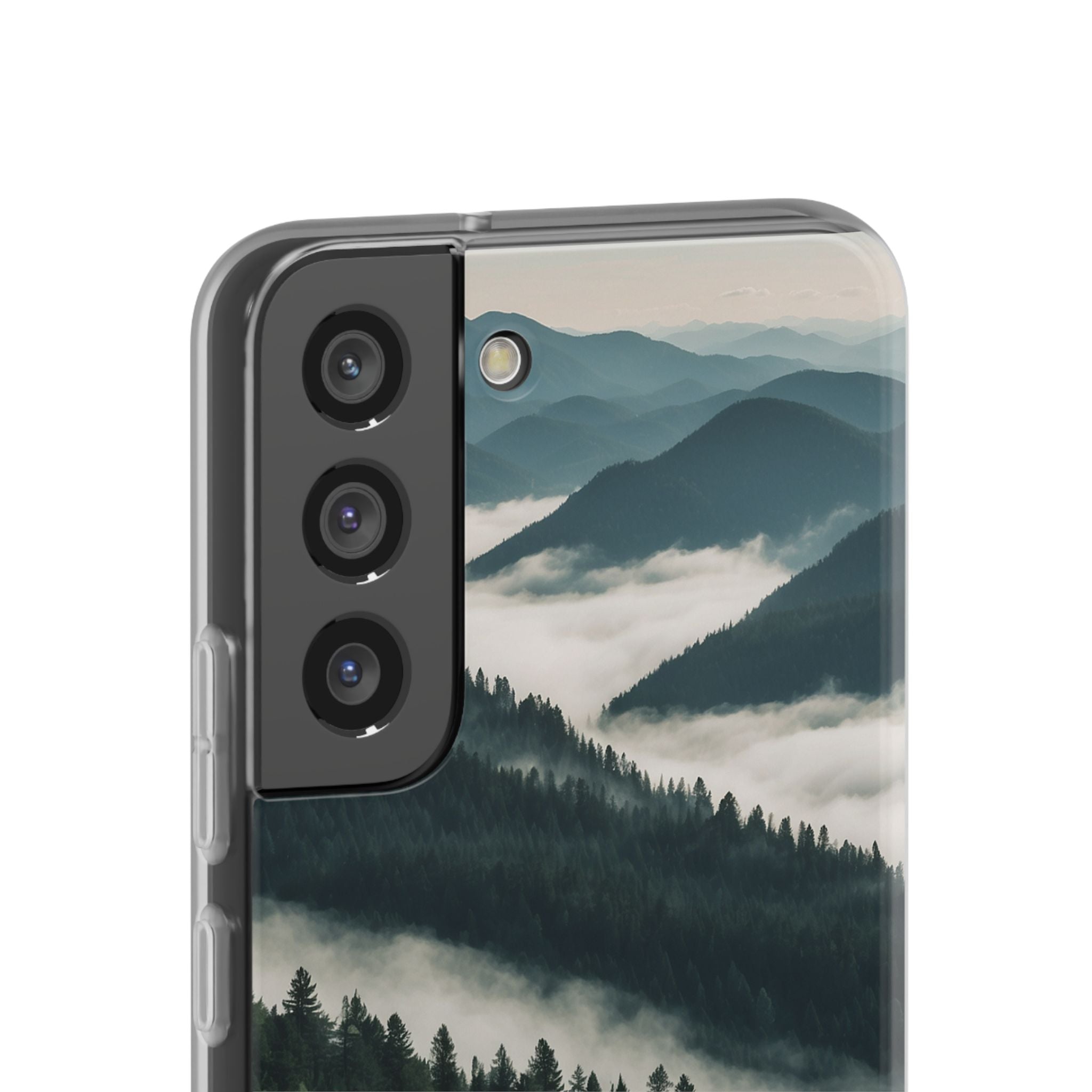 Misty Pine Peaks · Soft Phone Case for Samsung