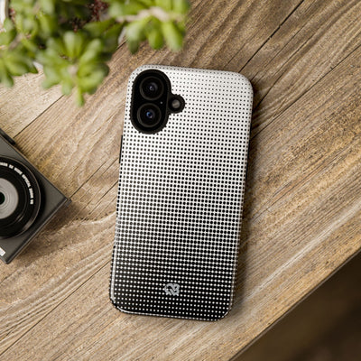 Black Tough Phone Case for iPhone - Obsidian Halftone Flux