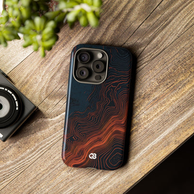Black Tough Phone Case for iPhone - Volcanic Basalt Map