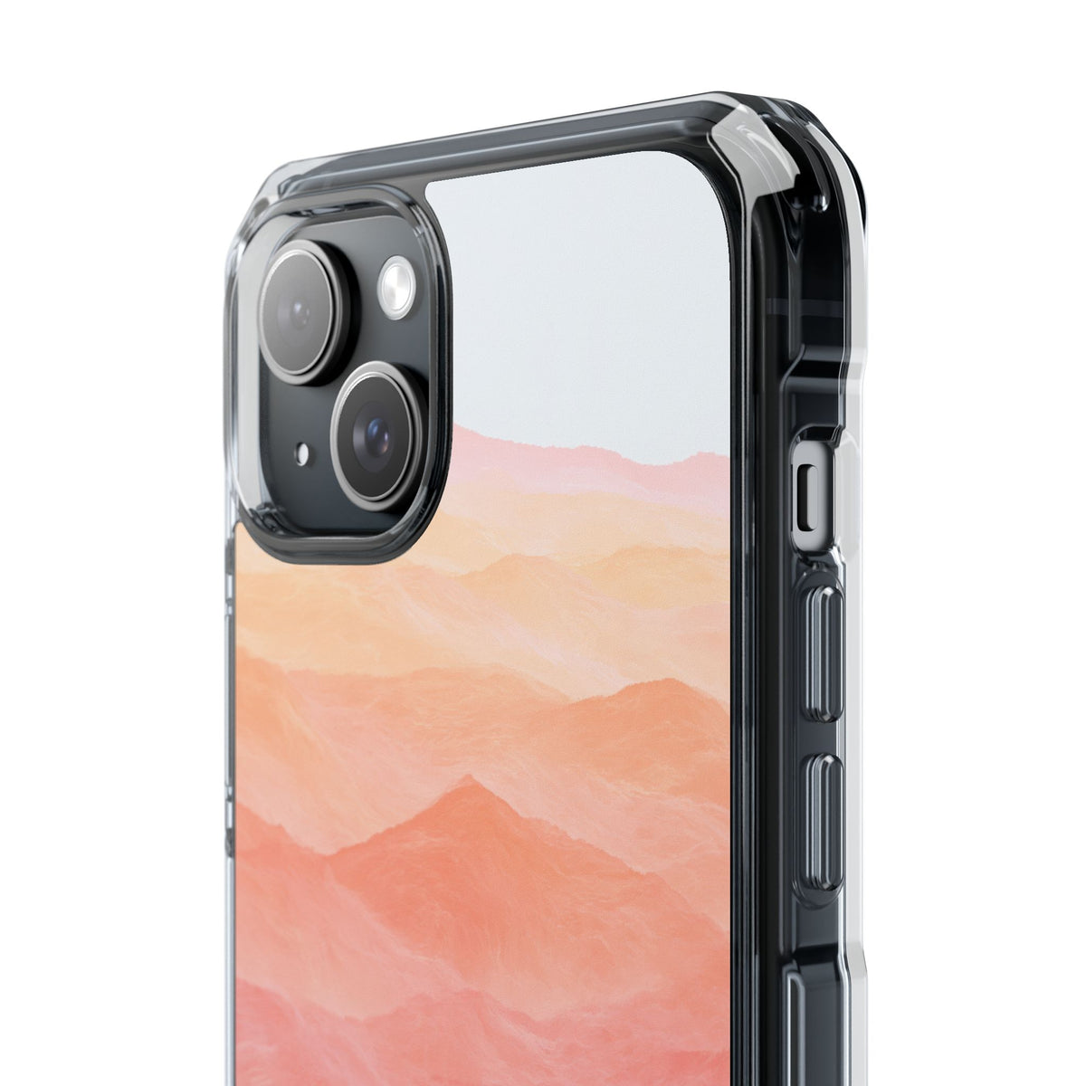 Alpenglow Ridge Vista · Clear Impact Magnetic Phone Case for iPhone · Orange