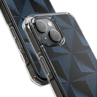 Blue Impact MagSafe Phone Case for iPhone - Indigo Basalt Facets