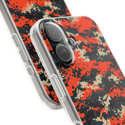 Signal Pixel Camo · Lite Phone Case for iPhone ·  Orange