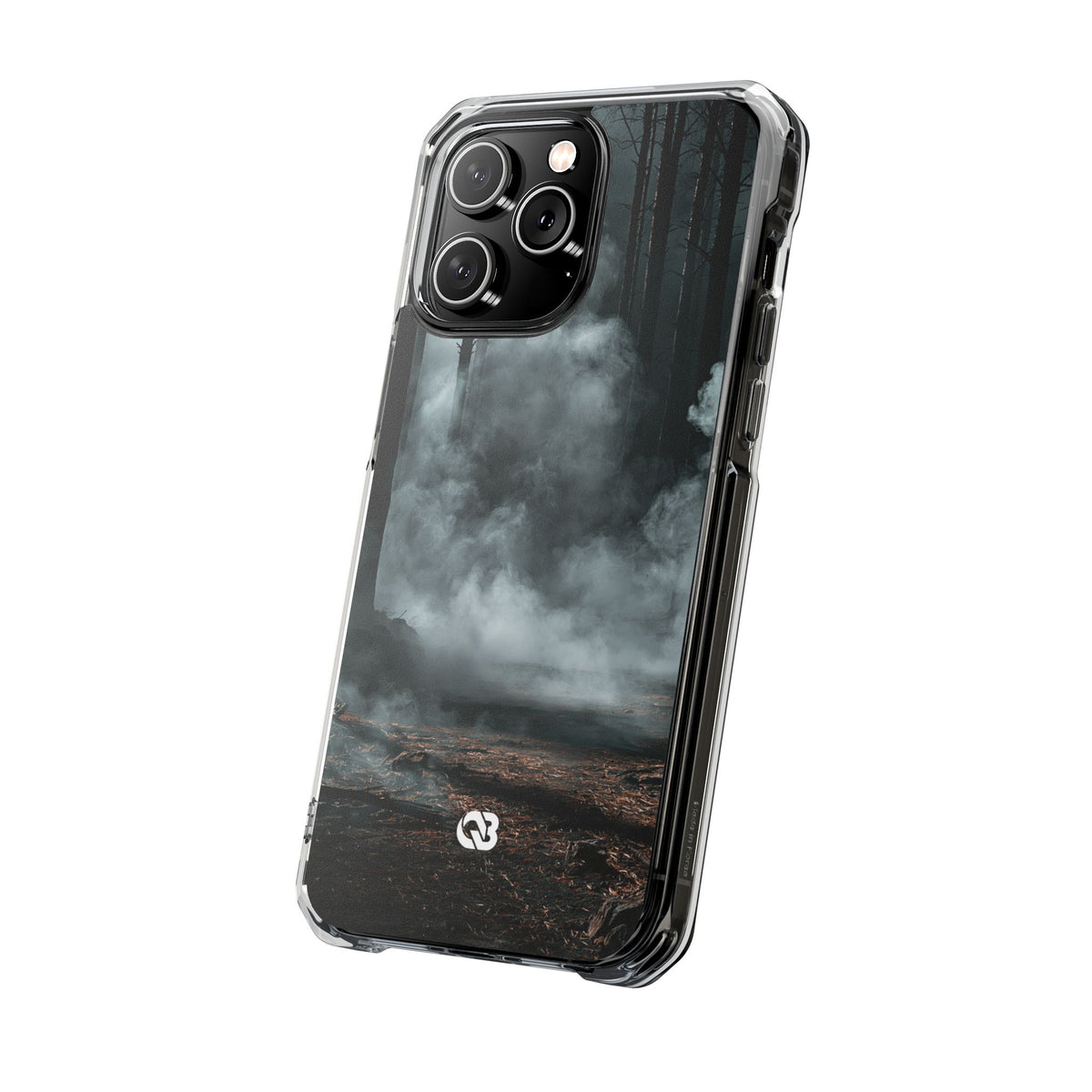Shadowed Pine Mist · Clear Impact Magnetic Phone Case for iPhone ·  Black
