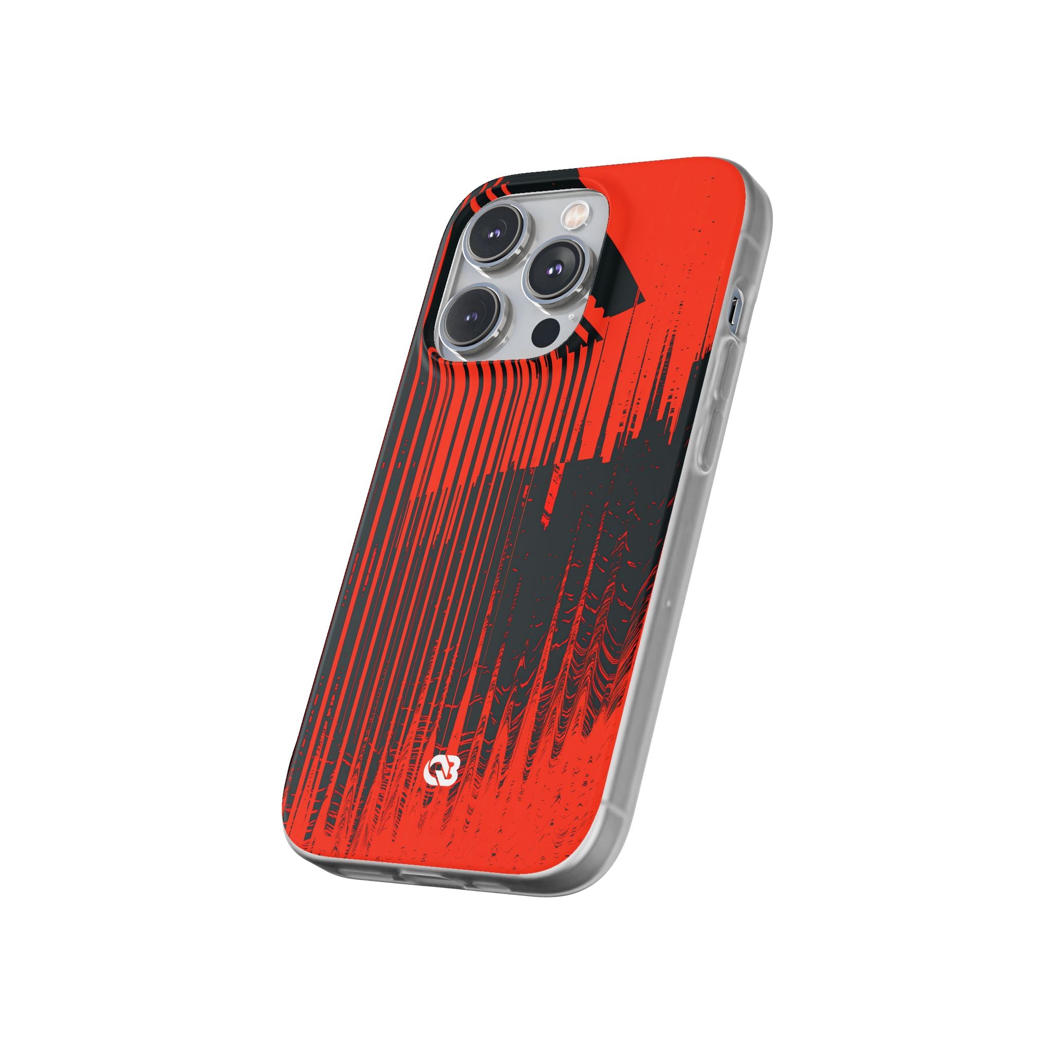 Red Lite Phone Case for iPhone - Crimson Brutalist Distortion