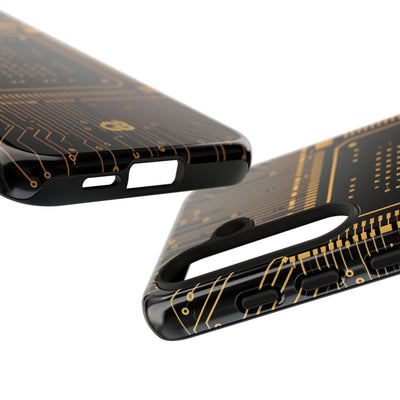 Gold Tough Phone Case for Samsung - Cyber Gold Processor