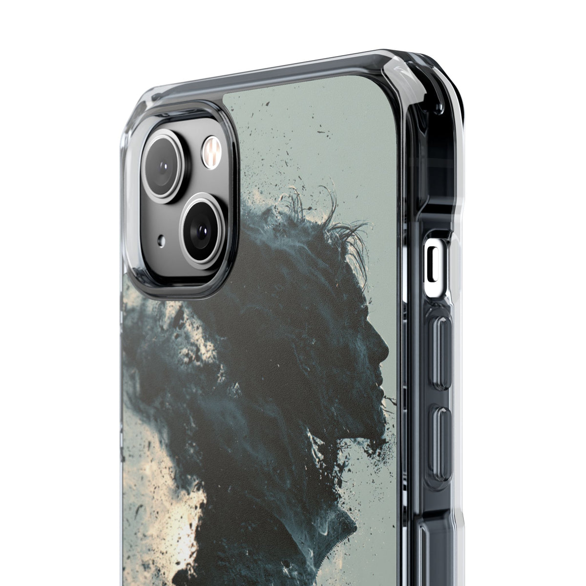 Ashen Dissolution · Clear Impact Magnetic Phone Case for iPhone ·  Black